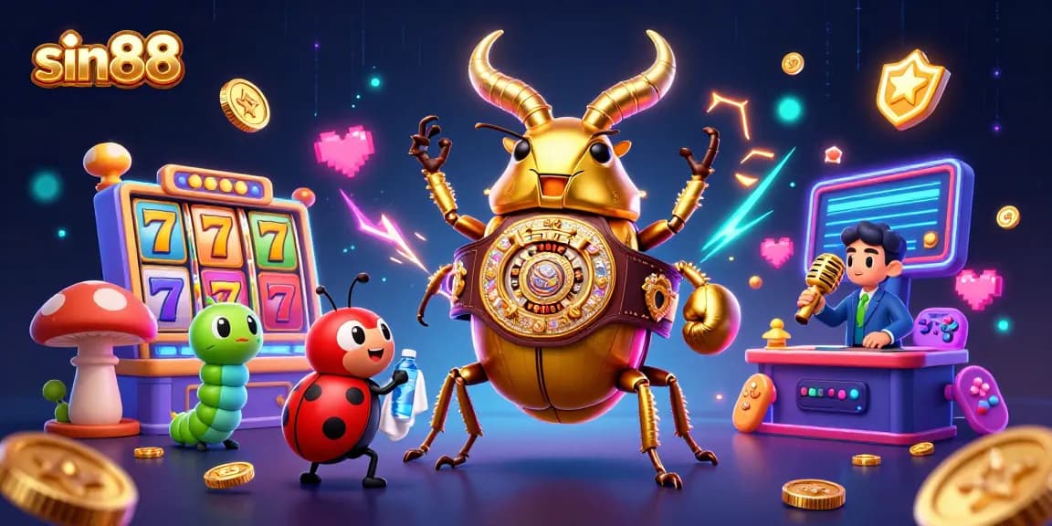 Bet on sin88 with vibrant 3D characters in a casino-themed action scene.