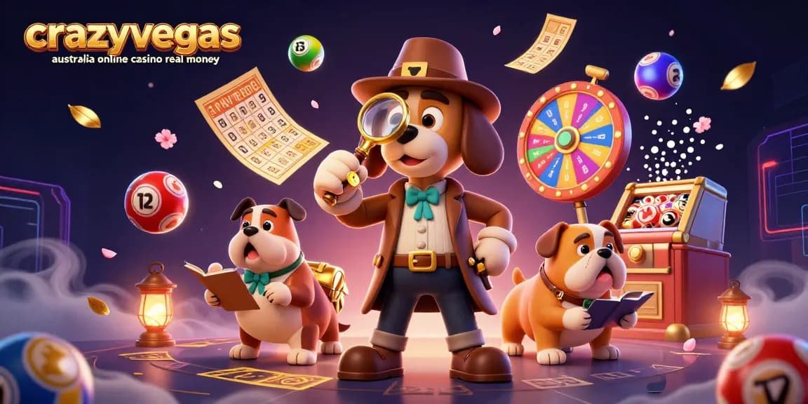 Uncover treasures with a 3D cartoon bloodhound detective at crazyvegas australia online casino real money.
