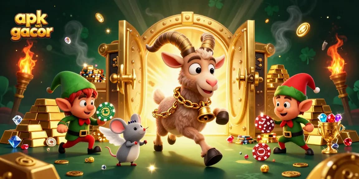 Memainkan apk slot gacor dalam suasana kasino penuh tantangan dengan karakter menarik dan harta berkilauan.
