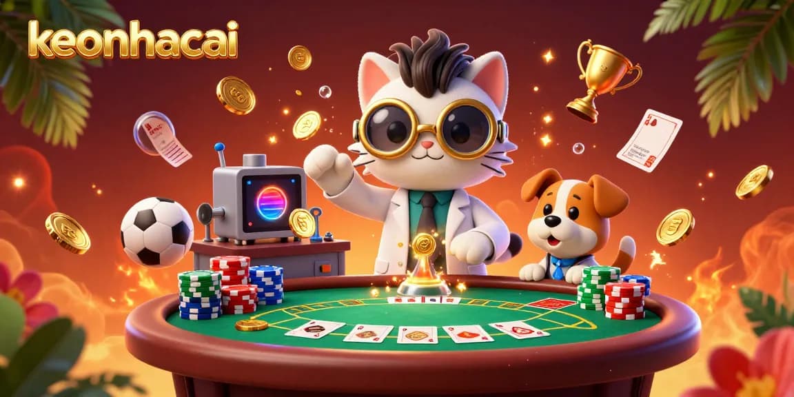 Experience keonhacai's vibrant sports betting scene with colorful characters and dynamic elements.