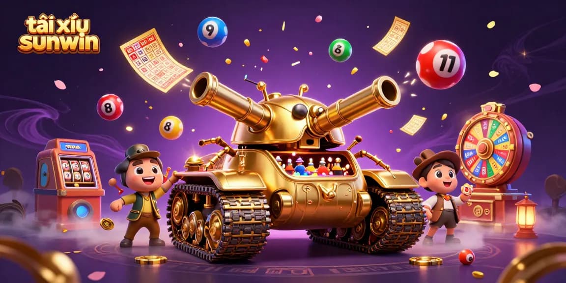 Experience the excitement of tài xỉu sunwin in a lively 3D casino scene with colorful elements and dynamic gaming activities.
