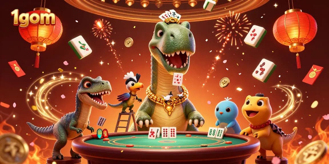 Engage with thrilling 1gom gameplay surrounded by colorful casino elements in a vibrant 3D scene.