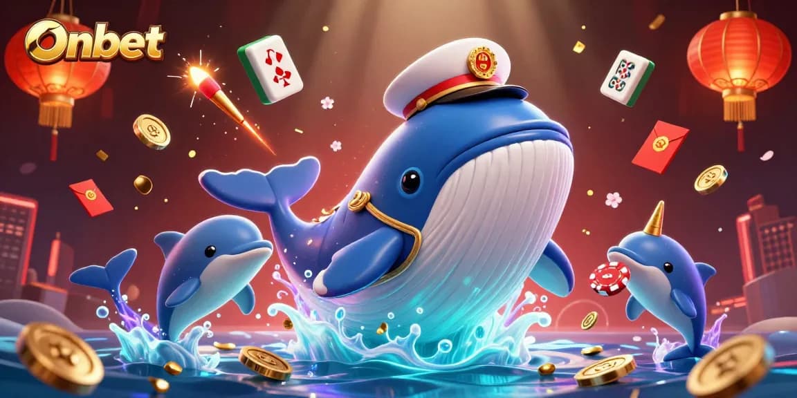 Onbet slots feature a gigantic whale breaching coins while dolphins perform tricks with poker chips.