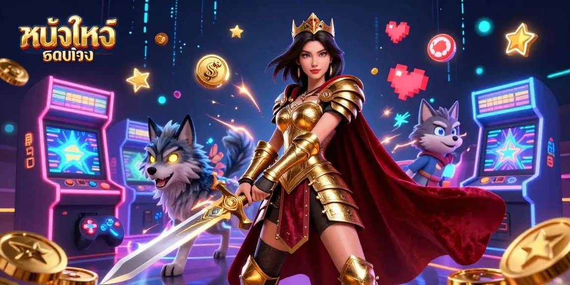 Experience thrilling หนังใหม่ชนโรง gameplay surrounded by colorful arcade elements.