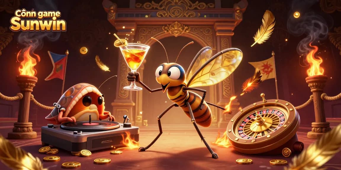 Cổng game Sunwin offers exciting casino action with a unique frozen mosquito mascot and trilobite DJ.