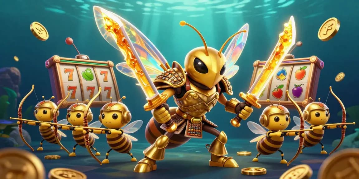 Experience the thrill of WE88 with unique slot games in a vibrant, dynamic 3D casino illustration.