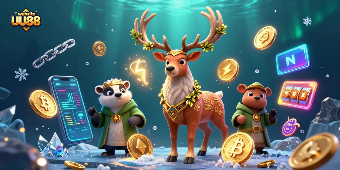 Engage with thrilling games on the website UU88 featuring vibrant slot reels and dynamic scenes.