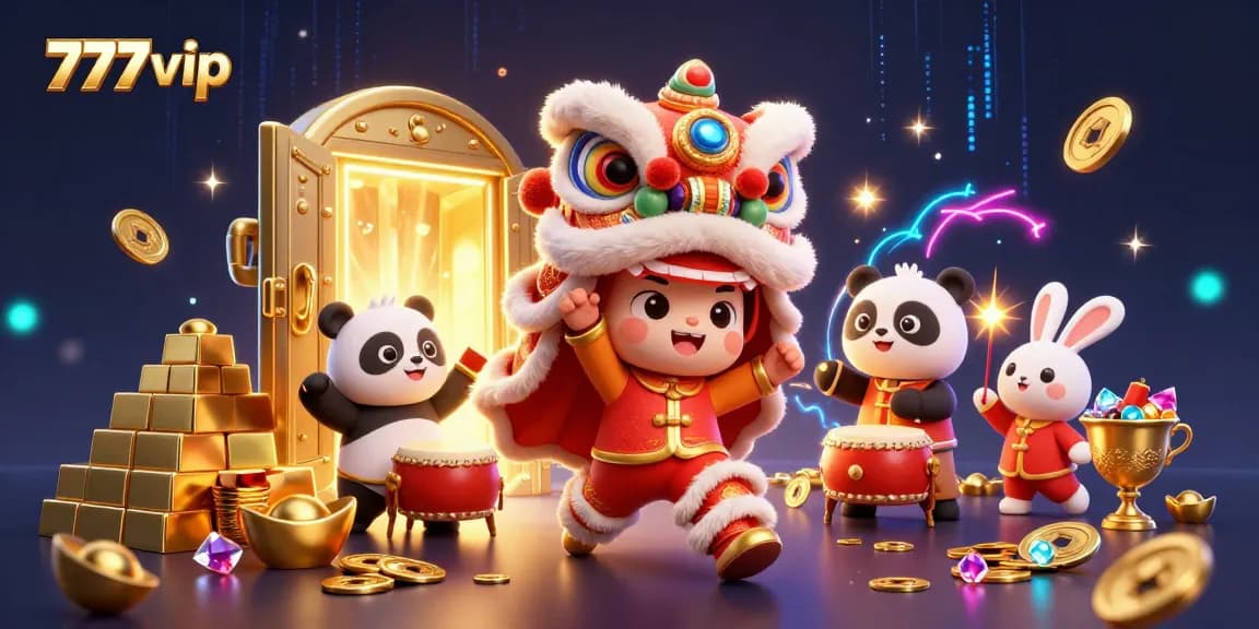 Win big at 777vip with exciting casino games featured in a dynamic 3D illustration.