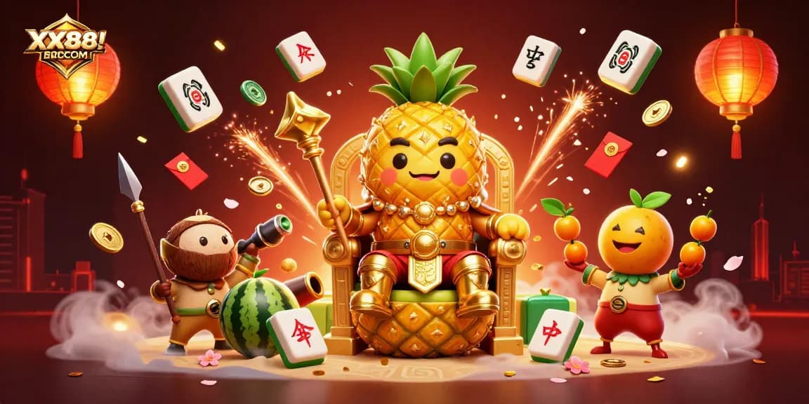 Engage with the vibrant world of XX88COM in an exhilarating casino illustration.