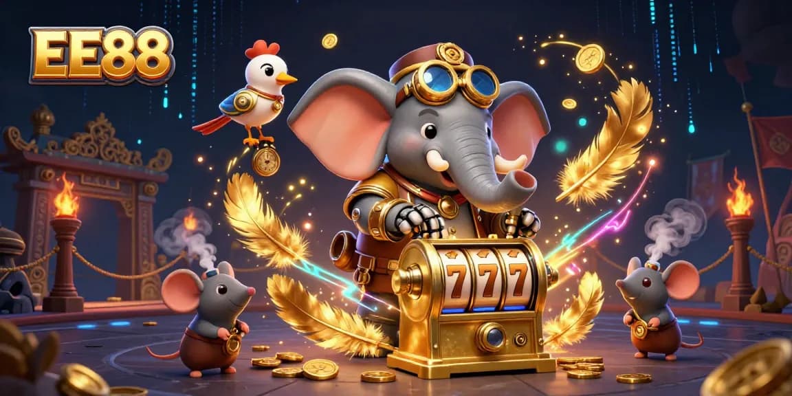 Experience thrilling gameplay with EE88’s golden slot machines and animated steampunk characters.