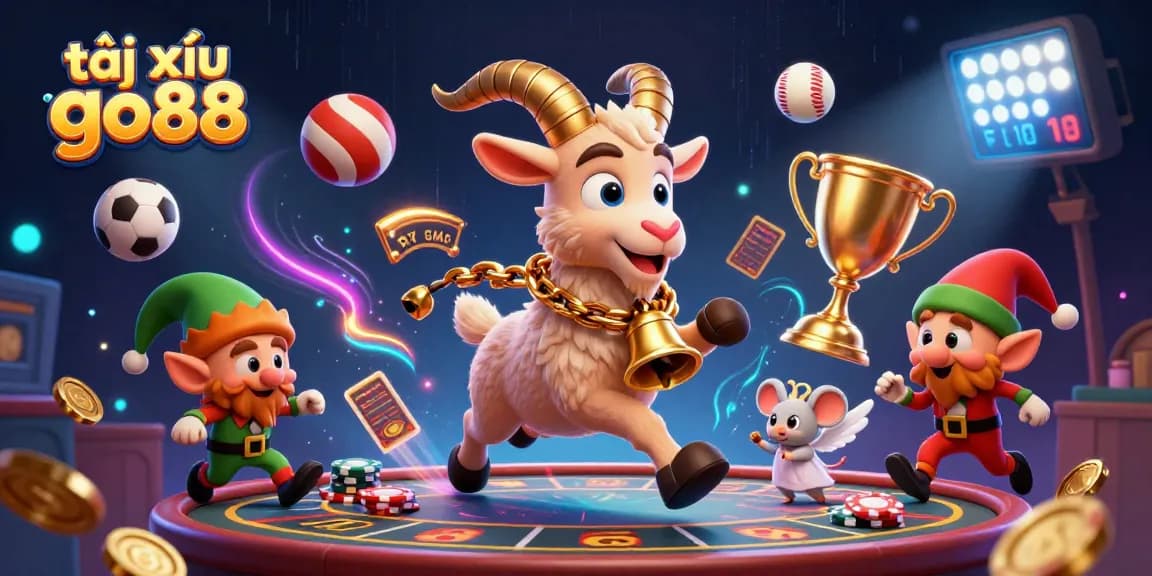Experience thrilling tài xỉu go88 action with a festive Krampus, angel mouse, and playful gremlins.
