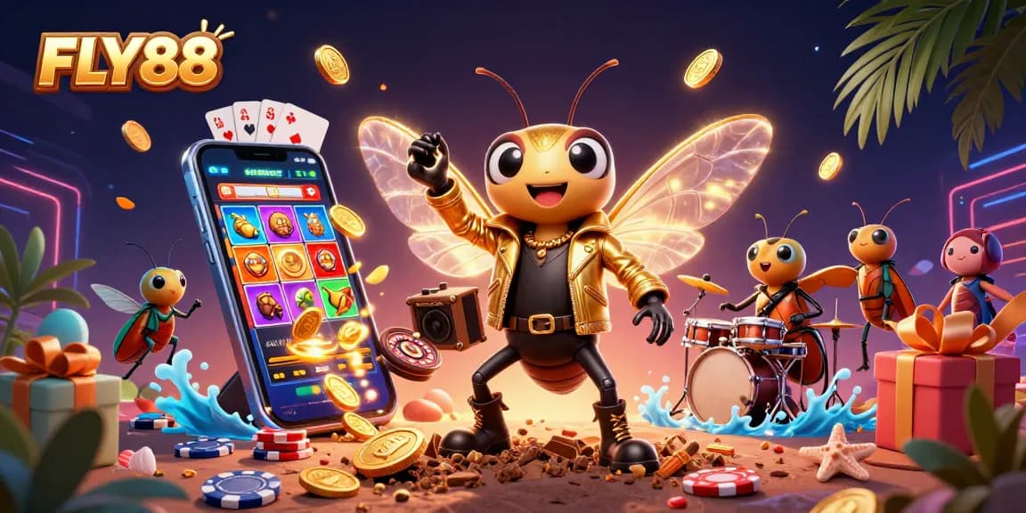 Experience thrilling gameplay at FLY88, with vibrant 3D casino scenes and engaging slot games.