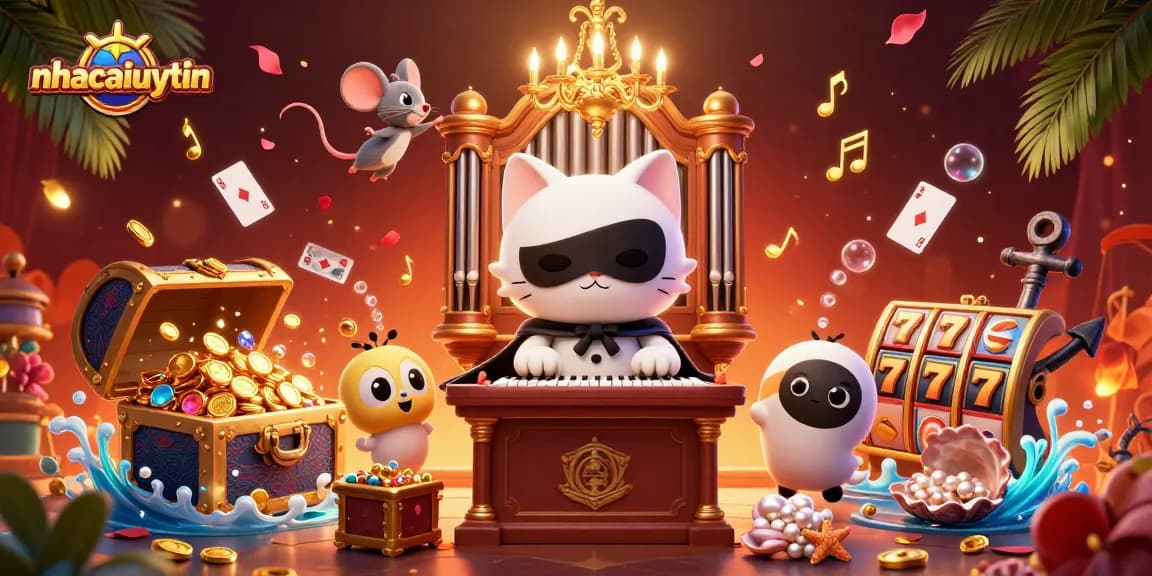 Experience thrilling gaming adventures with nhacaiuytin's vibrant casino illustration featuring enchanting characters and dynamic elements.