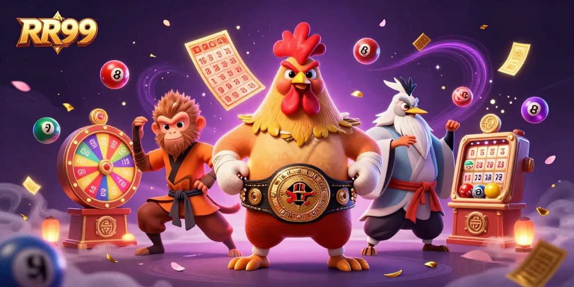 RR99 showcases thrilling bets with a fierce Muay Thai rooster and a Shaolin monkey champion.