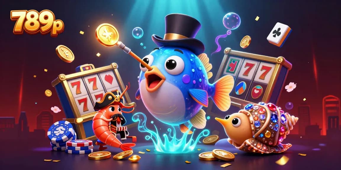 Engage with 789p's thrilling casino experience featuring deep-sea characters attracting gold.