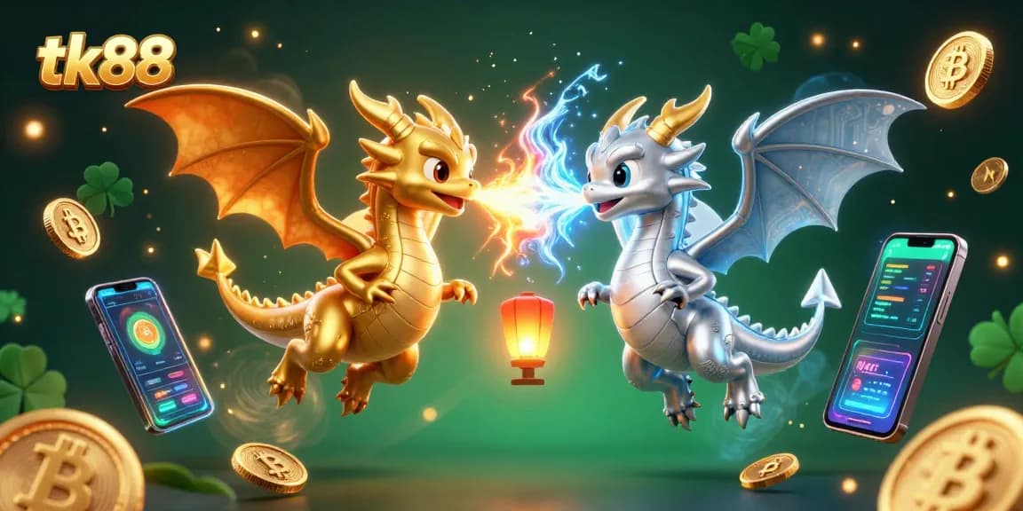 Experience thrilling gameplay with tk88 as twin dragons and crypto elements come alive.