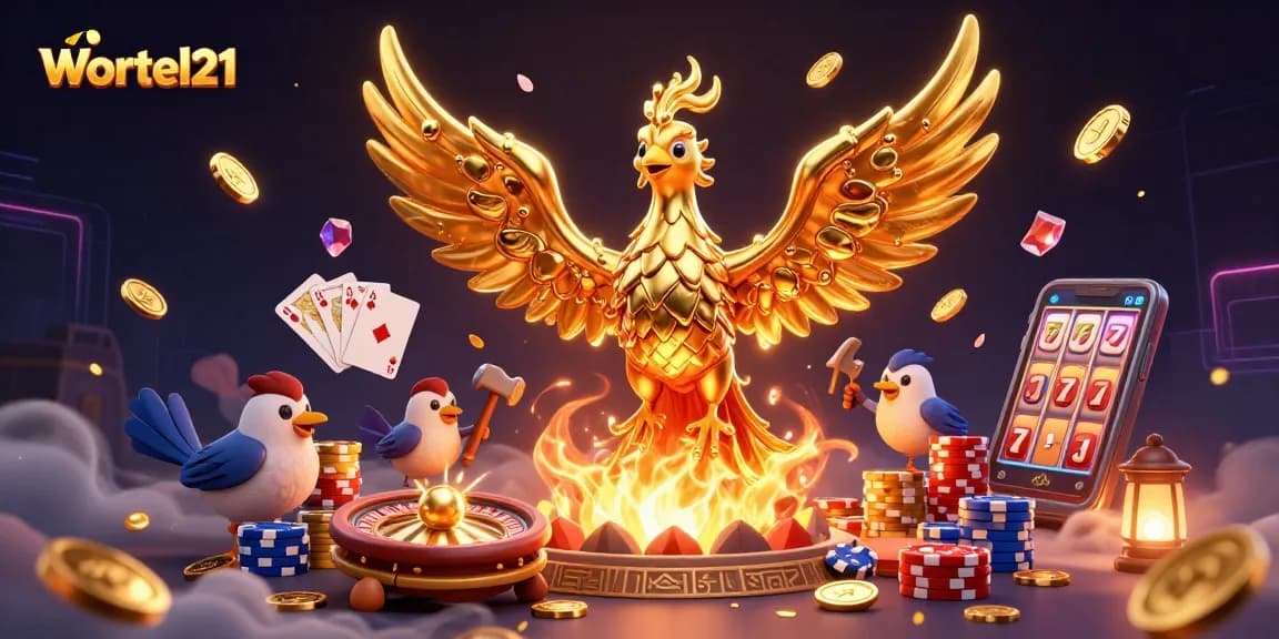 Experience excitement with Wortel21 as molten gold transforms into gaming treasures!