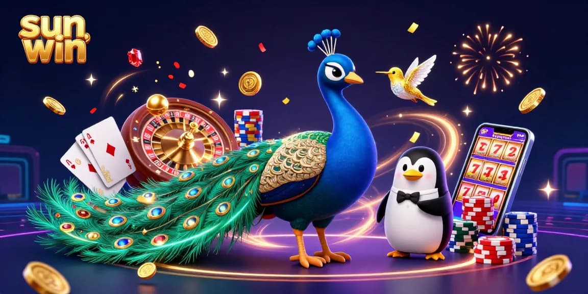 Engage in thrilling gameplay with sun win as you experience 3D casino excitement with vibrant characters and elements.