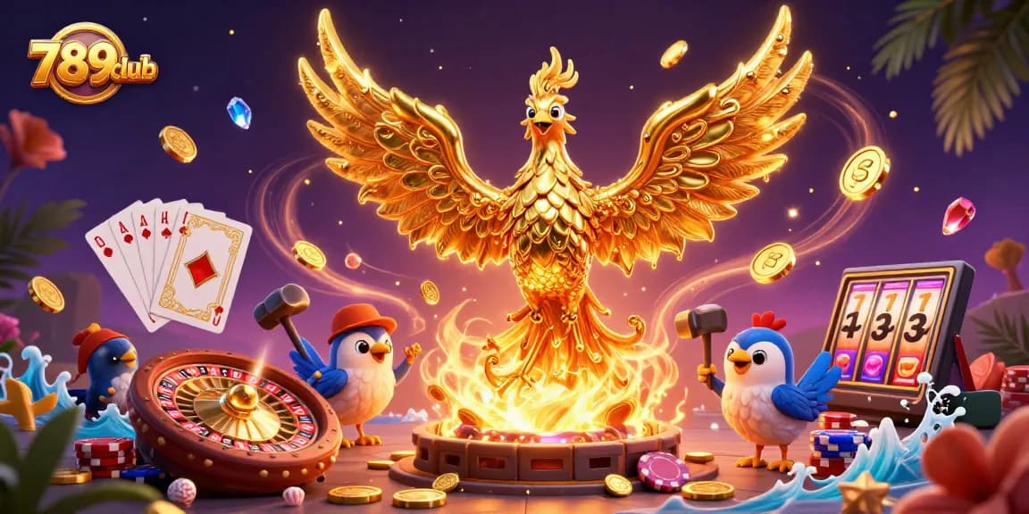 Experience thrilling gameplay at 789club with golden phoenix and dynamic casino elements.