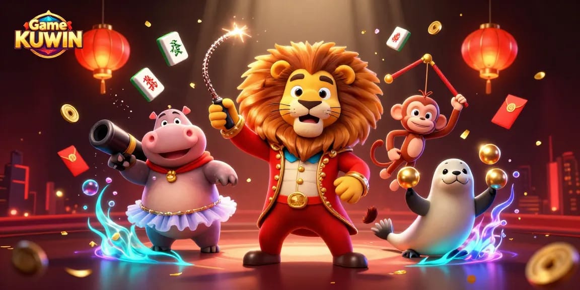 Experience the thrill of Game KUWIN with vibrant characters and dynamic casino elements.