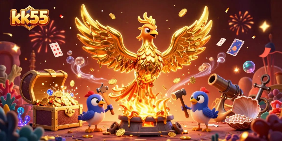 Win big at kk55 with exciting casino games featuring golden phoenix and vibrant treasures!