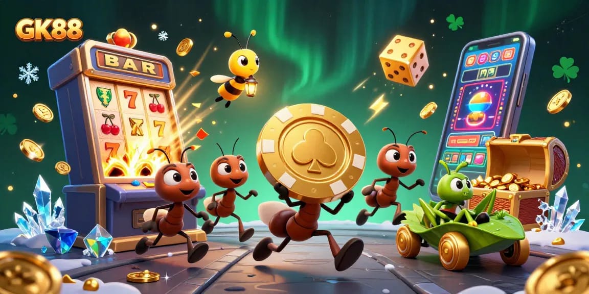 GK88 takes your gambling experience to the next level with an exciting 3D illustration of a heist scene.
