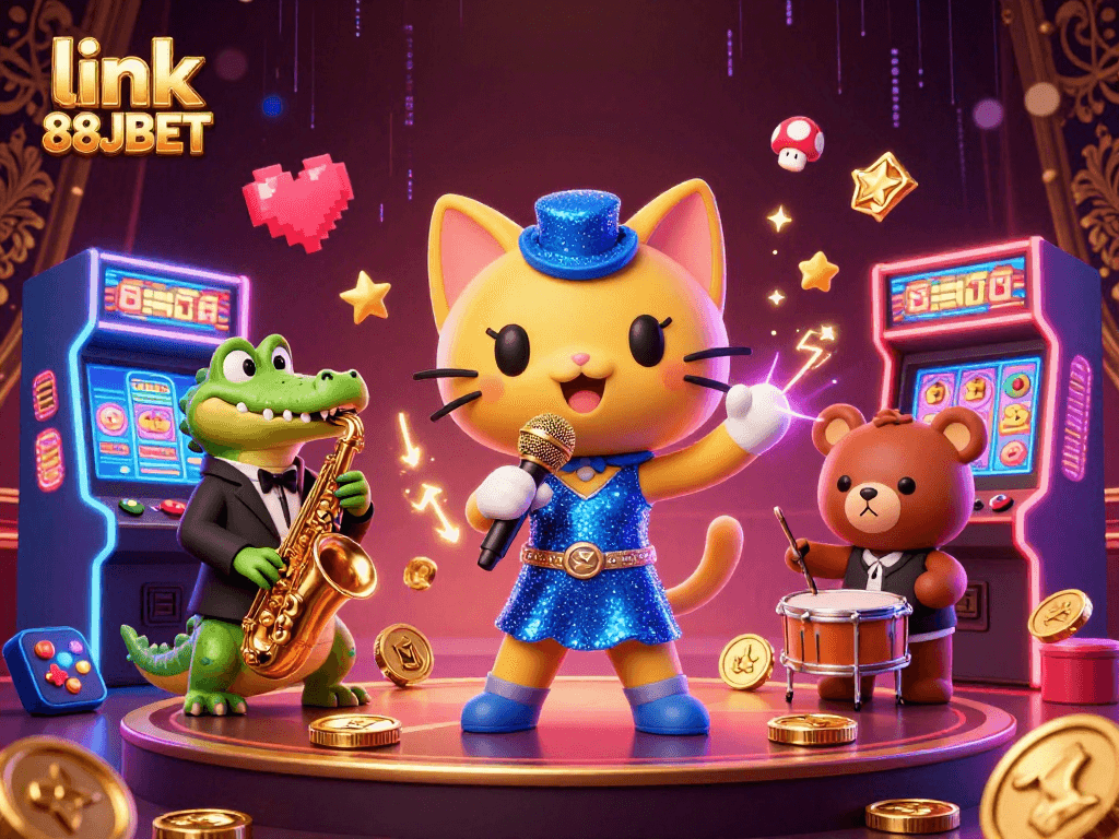 Engage with link 88JBET’s vibrant casino scene with colorful characters and exciting gaming elements.