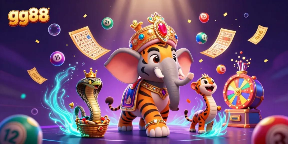 Explore the excitement of gg88 with lively lottery balls, vibrant prizes, and an energetic casino scene.