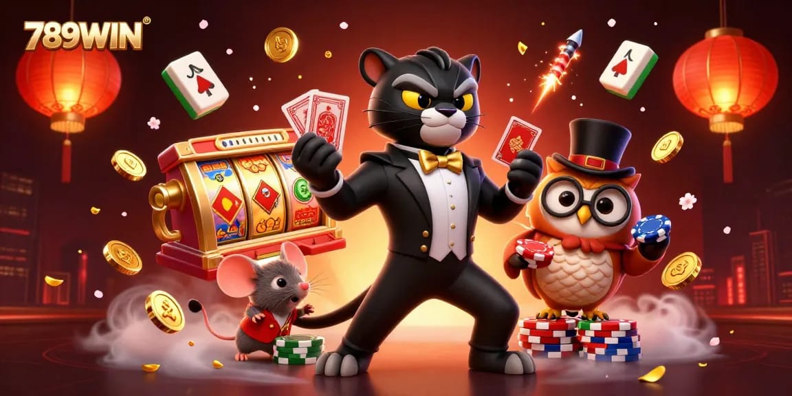 Experience the excitement at 789WIN with vibrant casino characters engaging in thrilling gameplay.