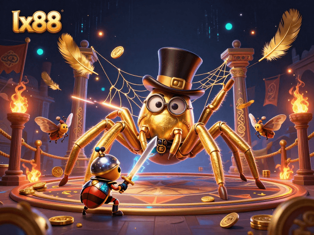 Experience the excitement of lx88's casino world with stunning 3D illustrations featuring vibrant characters.