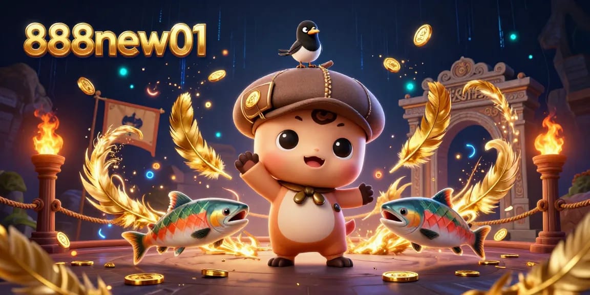Join the gaming excitement with 888new01, featuring playful characters and thrilling casino elements.