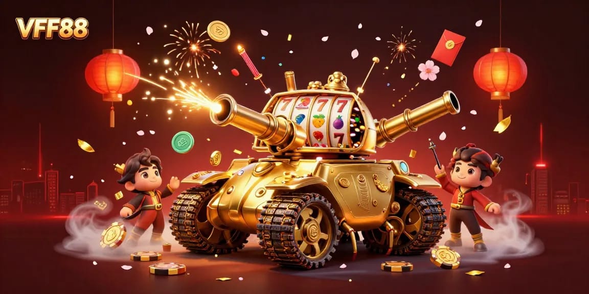 Spin the reels with VFF88 as you reveal a captivating casino inside a golden beetle tank.