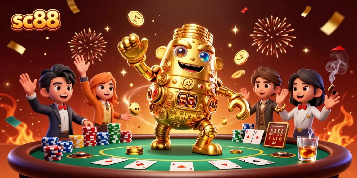 Experience thrilling poker action at sc88 with vibrant golem and poker elements.