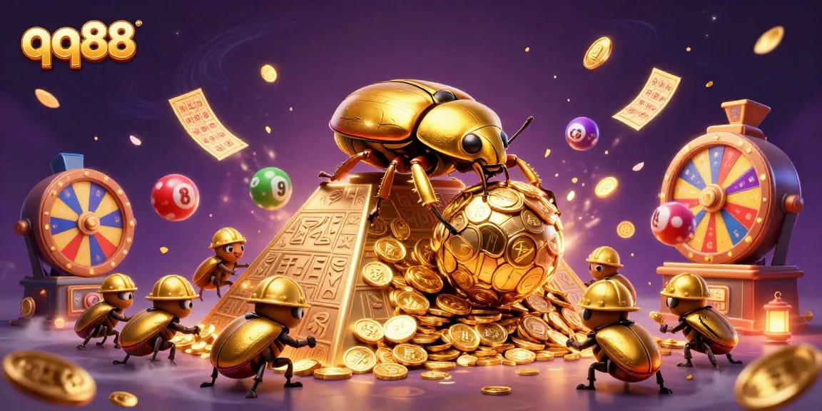Experience exhilarating gameplay at qq88 with vibrant lottery balls and a sparkling casino atmosphere.