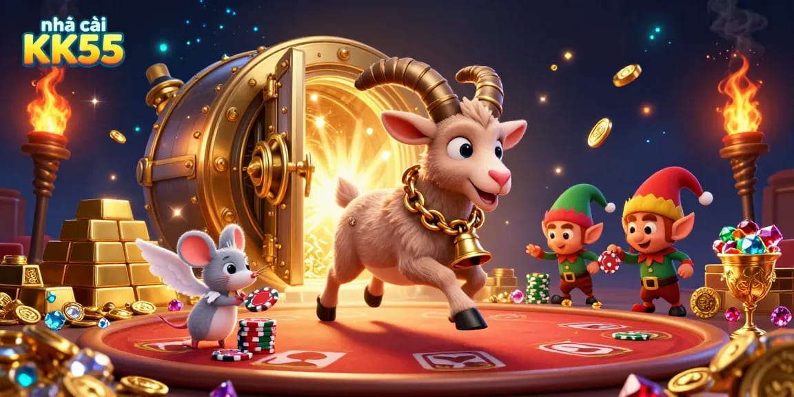 Experience the thrill at nhà cái KK55's festive casino, where fun meets excitement and unpredictability.