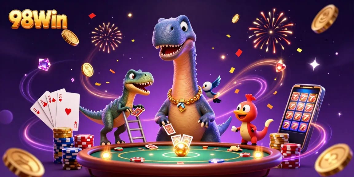 Experience thrilling gaming at 98Win with vibrant 3D visuals, high-energy casino action.