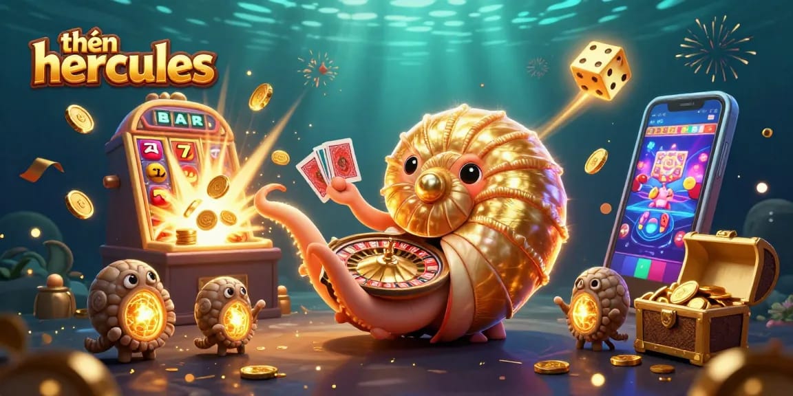 Experience thrilling gameplay with thần hercules in a vibrant casino scene filled with jackpots and excitement.