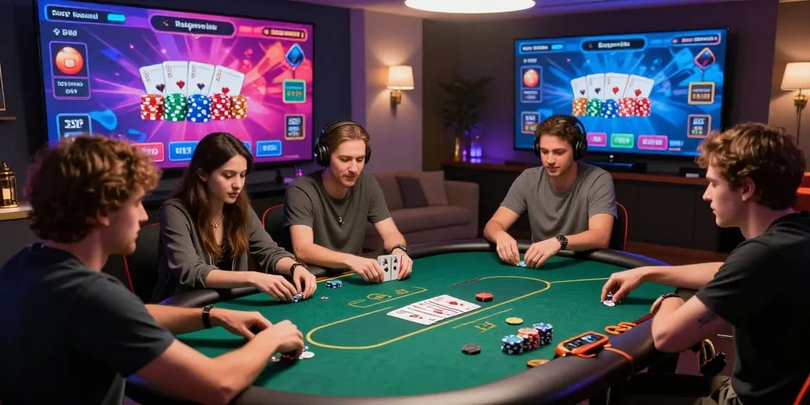 Login Domino88 with vibrant online poker players enjoying a thrilling game experience.