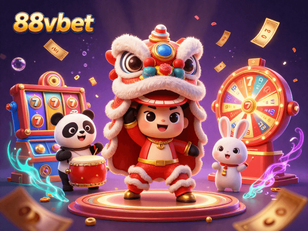 Experience the thrilling 88vbet slot game action with festive characters and dynamic visuals.