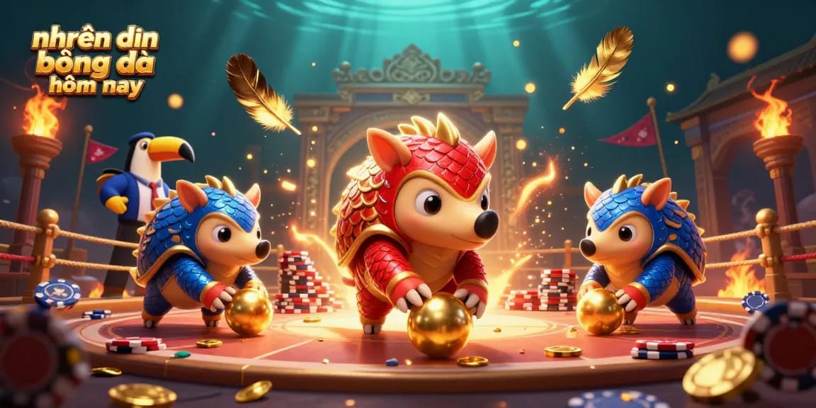 Experience thrilling nhận định bóng đá hôm nay with rival pangolins battling amidst a spectacular casino backdrop!
