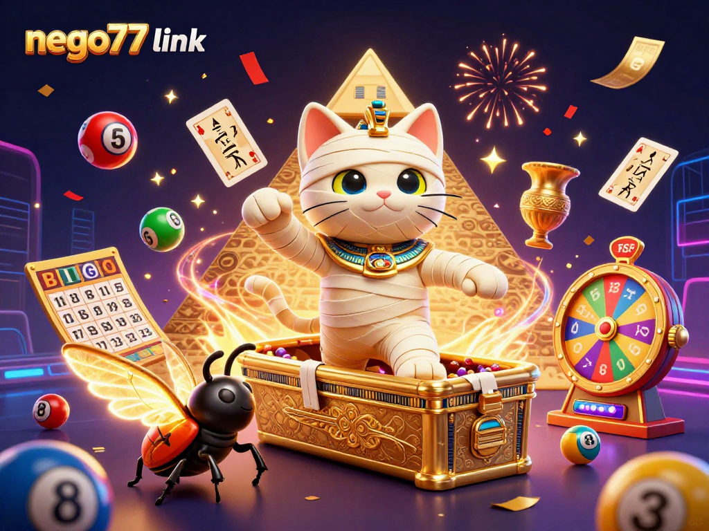 Engage with the thrilling world of gambling at nego77 link featuring a vibrant 3D casino illustration.