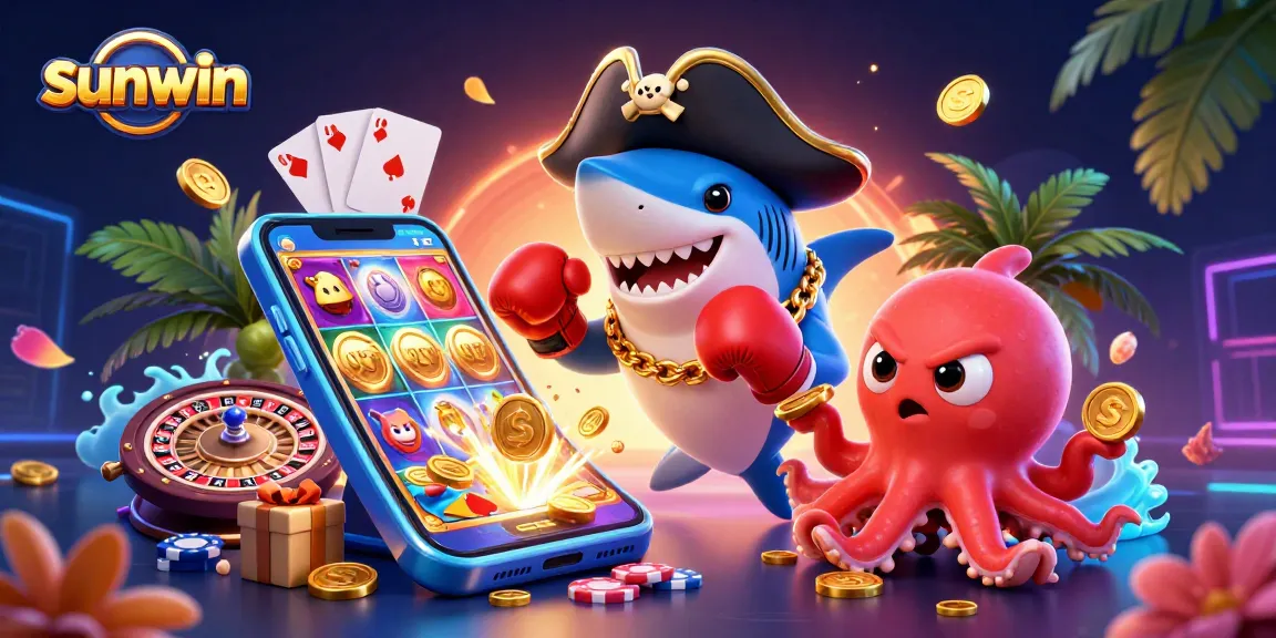 Engage in thrilling gameplay at sunwin with vibrant characters and dynamic casino elements.