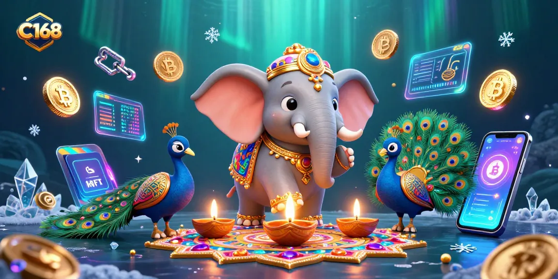 C168 players experience vibrant gambling action with neon coins, colorful elements, and engaging game dynamics.