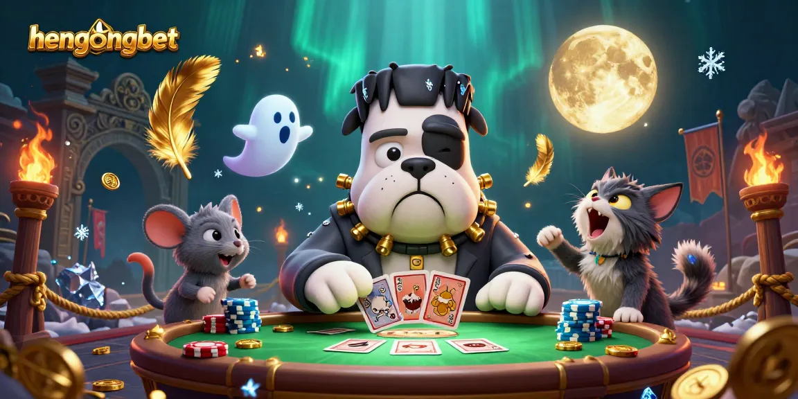 Experience thrilling gameplay at hengongbet with unique characters in a vibrant casino setting, packed with exciting elements.