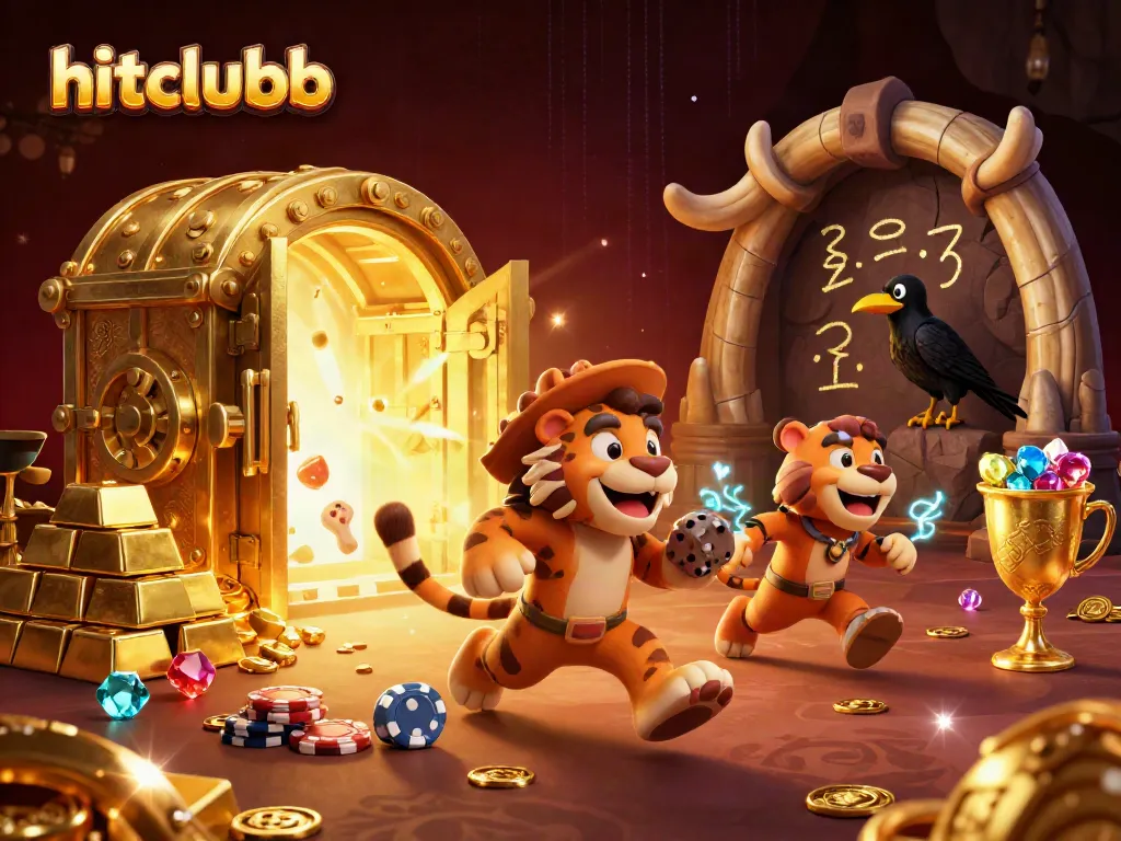 Experience thrilling gameplay at hitclubb with caveman characters and vibrant casino elements.