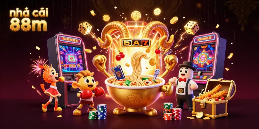 Engage in thrilling gameplay at nhà cái 88m with a vibrant 3D casino scene.