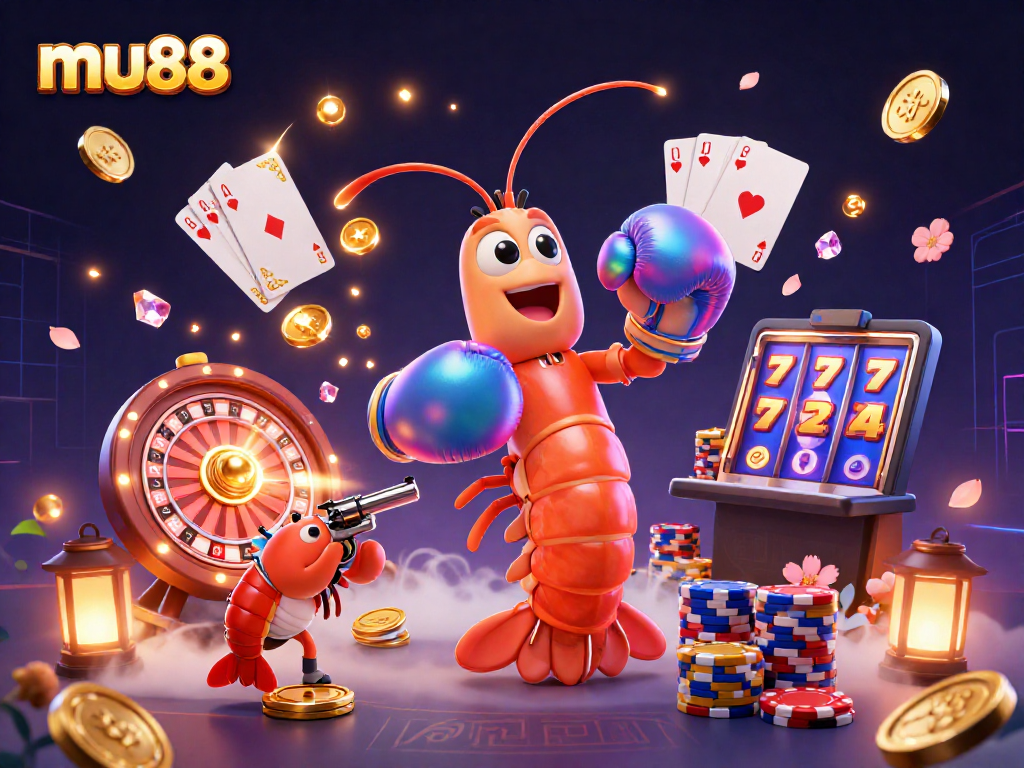 Experience the thrill of mu88 with vibrant casino action featuring animated sea creatures.