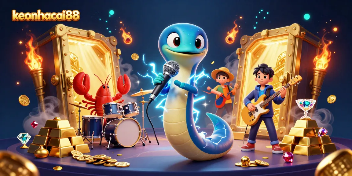 Experience the vibrant underwater casino vibes with keonhacai88 as the electric eel performs hits.