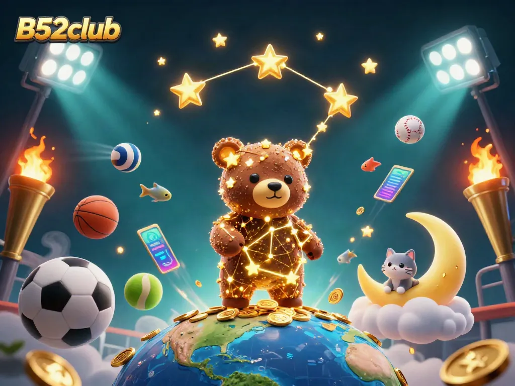 Engage in thrilling gameplay at B52club with vibrant characters and dynamic sports elements.