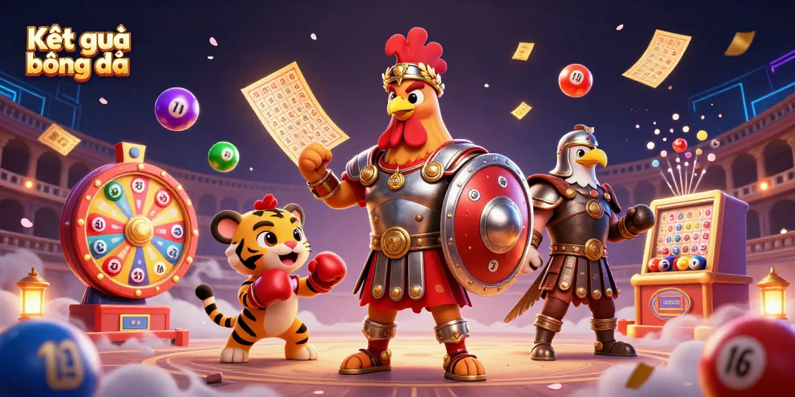 Engage with Kết quả bóng đá in this vibrant 3D illustration featuring an energetic scene of sports and gaming elements.